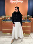 Kürklü Angora Hırka Siyah