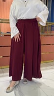 Premium Bol Paça Krep Pantolon Bordo