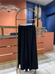 Premium Bol Paça Krep Pantolon Siyah