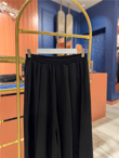 Premium Bol Paça Krep Pantolon Siyah