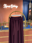 Premium Krep Palazzo Bordo