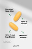 Bromelain Complex -3600 GDU (Bromelain-Kiraz Meyve Sapı-Yeşil Çay-Maydanoz Ekstreleri) 60 Tablet