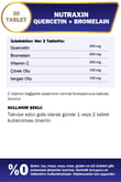 Quercetin Bromelain 30 Tablet - Kuersetin, Bromelain, Çörek Otu, C Vitamini, Isırgan Otu