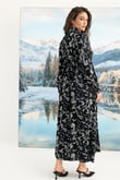 Arias Closet %100 Viskon Desenli Truvakar Kollu Saten Elbise