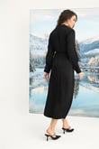 Arias Closet %100 Viskon Uzun Kollu Saten Elbise