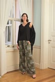 Arias Closet Çiçek Yaprak ve Etnik Desenli Dantelli 3'lü Pijama Takımı