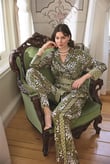 Arias Closet Çiçek Yaprak ve Etnik Desenli Pijama Takımı