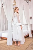 Arias Closet Dantelli ve Dekolteli Saten Sabahlık Takımı