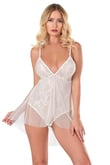 Arias Closet Ekru Jakarlı Bodysuit Gecelik