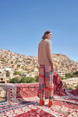 Arias Closet Etnik Desenli Saten Alt Üst Takım