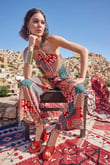 Arias Closet Etnik Desenli Saten Tulum