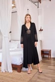 Arias Closet Göğüs ve Sırt Dekolteli Dantelli Sabahlık Takımı