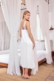 Arias Closet Göğüs ve Sırt Dekolteli Dantelli Saten Gecelik
