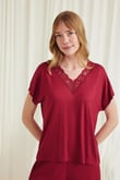 Arias Closet Kısa Kollu Dantelli V Yaka Şort Pijama Takımı