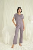 Arias Closet Kısa Kollu V Yakalı Dantelli Pijama Takımı