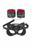 Arias Closet Maske Ve Kelepçe Deri Harness Fantezi Set