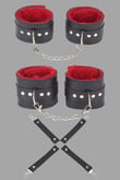 Arias Closet Siyah Kırmızı Harness Fantezi Aksesuar Set