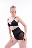 Arias Closet Siyah MI EMAY 2706 Lazer Tül Toparlayıcı Slip Hayalet Külot Korse