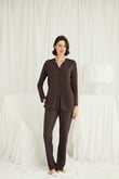 Arias Closet Uzun Kollu Boydan Düğmeli V Yaka Pijama Takımı