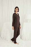 Arias Closet Uzun Kollu Boydan Düğmeli V Yaka Pijama Takımı