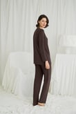 Arias Closet Uzun Kollu Boydan Düğmeli V Yaka Pijama Takımı
