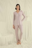 Arias Closet Uzun Kollu Boydan Düğmeli V Yaka Pijama Takımı