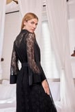Arias Closet Uzun Kollu Dantelli ve Kuşaklı Sabahlık