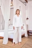 Arias Closet Uzun Kollu Önü Düğmeli Gömlek Yaka Pijama Takımı