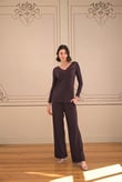 Arias Closet Uzun Kollu ve Dantelli Pijama Takımı