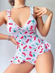 Arias Closet Vişne Desenli Fantezi Body