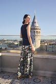 Arias Closet Yaprak Desenli ve Dantelli 3'lü Pijama Takımı