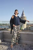 Arias Closet Yaprak Desenli ve Dantelli 3'lü Pijama Takımı