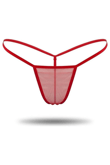 Kırmızı Transparan Tül String Tanga TM1115