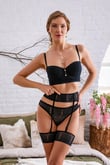 STRAPLEZ SÜTYEN, JARTİYER VE STRİNG TAKIM SİYAH (MGP32182)