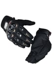 Biker Tam Parmak Korumalı ve Nefes Alabilen Telefon Uyumlu Motosiklet & Bisiklet Eldiveni Pro (SİYAH-XL)
