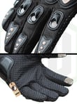 Biker Tam Parmak Korumalı ve Nefes Alabilen Telefon Uyumlu Motosiklet & Bisiklet Eldiveni Pro (SİYAH-XL)