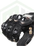 Biker Tam Parmak Korumalı ve Nefes Alabilen Telefon Uyumlu Motosiklet & Bisiklet Eldiveni Pro (SİYAH-L)