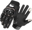 Biker Tam Parmak Korumalı ve Nefes Alabilen Telefon Uyumlu Motosiklet & Bisiklet Eldiveni Pro (SİYAH-XL)
