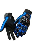 Biker Tam Parmak Korumalı ve Nefes Alabilen Telefon Uyumlu Motosiklet & Bisiklet Eldiveni Pro (MAVİ-2XL)