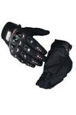 Biker Tam Parmak Korumalı ve Nefes Alabilen Telefon Uyumlu Motosiklet & Bisiklet Eldiveni Pro (SİYAH-2XL)