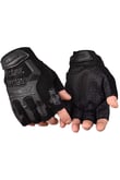 Mechanix Yarım Parmak Eldiven- Taktik Destekli Kadın&Erkek unisex Eldiven (SİYAH-L)