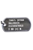 Orjinal Asker Künyesi - Lazer Kazıma - Army Dog Tag