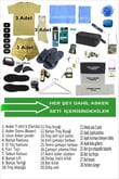 Single Sword 35 Parça Acemi Bedelli Asker Seti 3 Lü Set