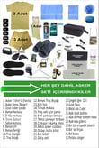 Single Sword 42 Parça Acemi Bedelli Asker Seti 3 Lü Set