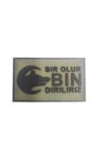Single Sword Bir Ölür Bin Diriliriz Nakış Peç - Patch