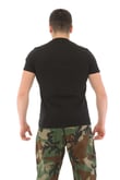 Single Sword Bisiklet Yaka Kısa Kollu Baskılı Kadın&Erkek T-Shirt (SİYAH-2XL)