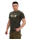 Single Sword Bisiklet Yaka Kısa Kollu Baskılı Kadın&Erkek T-Shirt (HAKİ-XL)