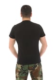Single Sword Bisiklet Yaka Kısa Kollu Baskılı Kadın&Erkek T-Shirt (SİYAH-2XL)
