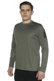 Single Sword Bisiklet Yaka Uzun Kollu  Basic&Taktik Erkek T-shirt (HAKİ-S)