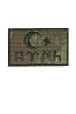 Single Sword Göktürkçe TÜRK Yazılı  Ay Yıldız Nakış Patch - Cırtlı Peç